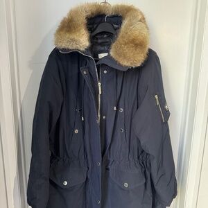 Michael Kors Plus Parka - 3X - Navy